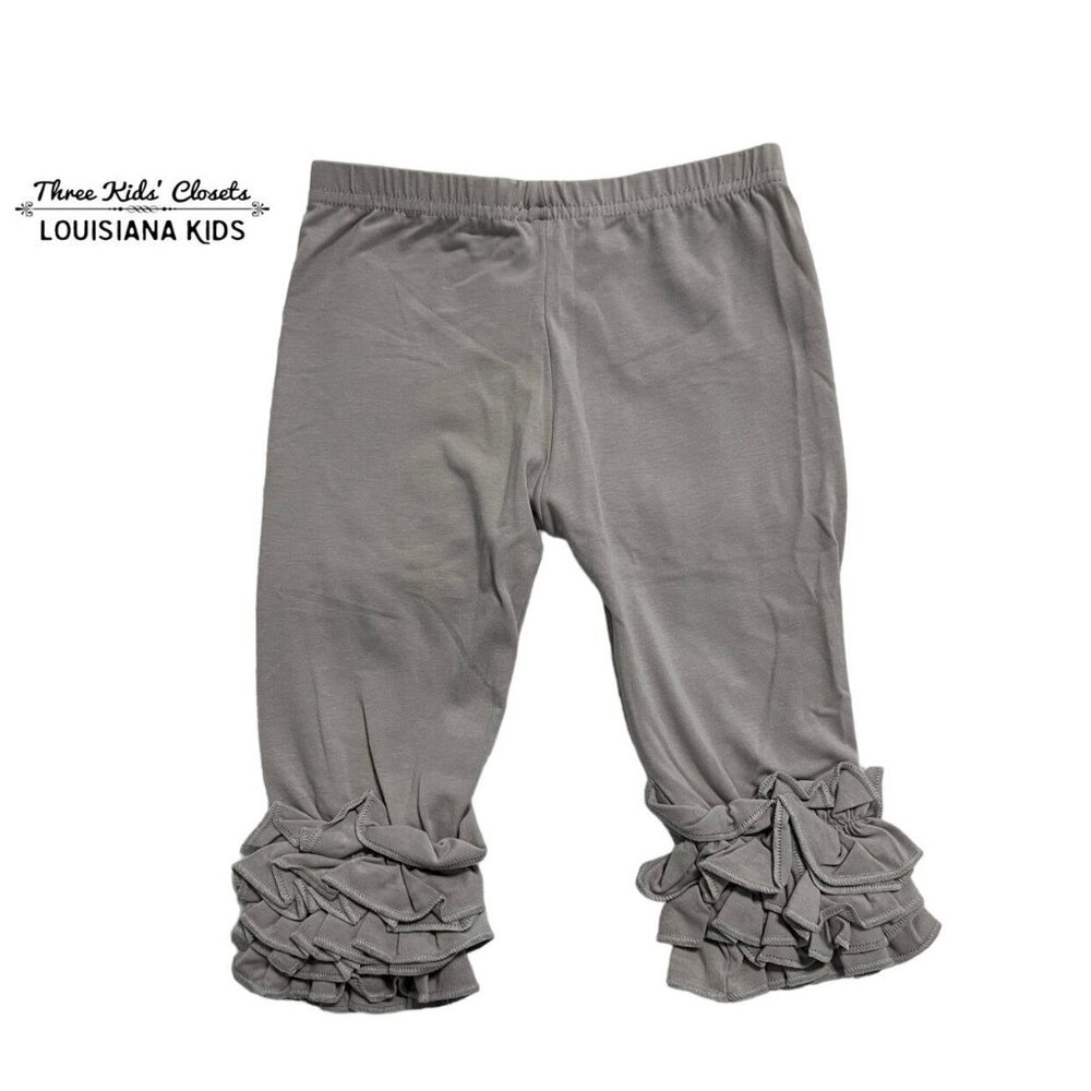 Royal Roe 4T Grey Cropped Ruffle Pants